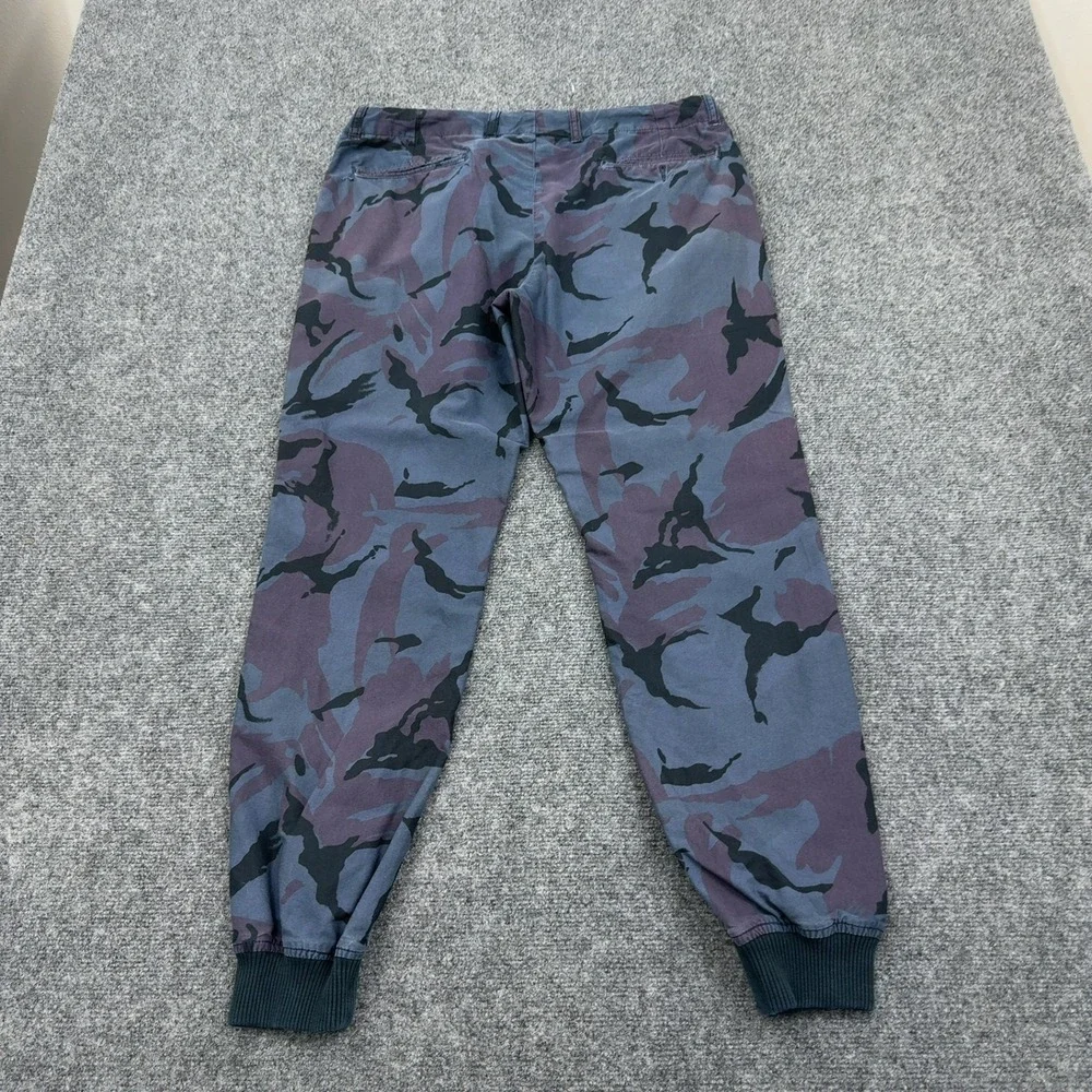 J Crew Joggers Mens 32‎ Blue Purple Camo Cotton Camouflage Casual Street Style